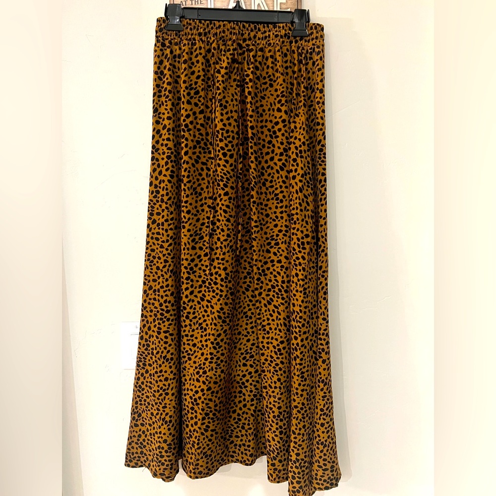 Bluetime Women Leopard Print Long Maxi Skirt